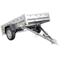 Enkelassige aanhangwagen op veren 200x125 UNITRAILER GARDEN 201/R KIPP
