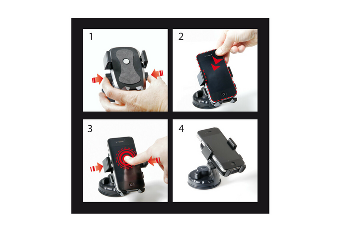 Easy-Lock LAMP telefoonhouder met zuignapbevestiging