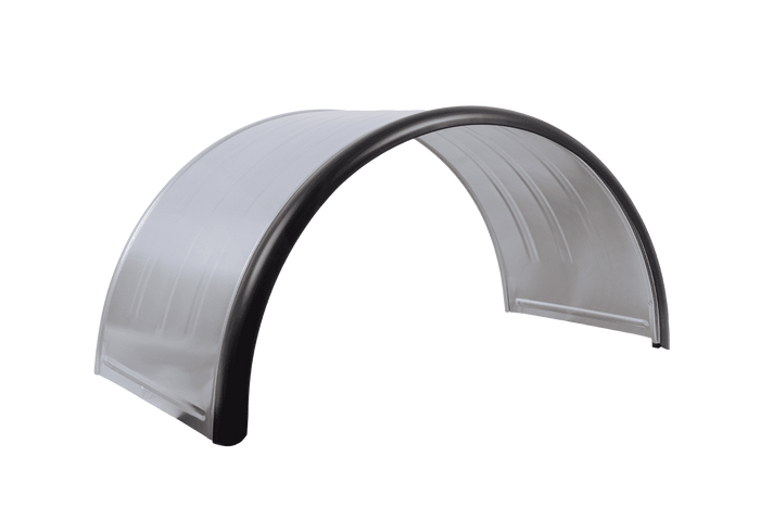 Dubbel spatbord voor aanhanger 17,5-19,5" DOMAR DK7140 wielkast 1000/500mm metaal met rubberen rand