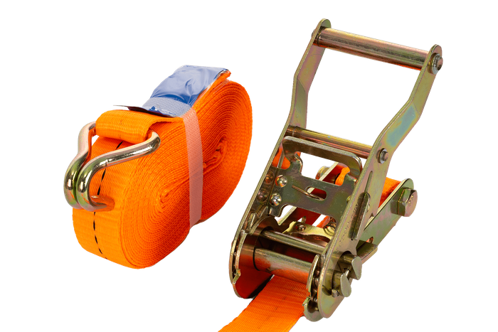UNITRAILER 6m/25mm/1t oranje transportband met spaninrichting