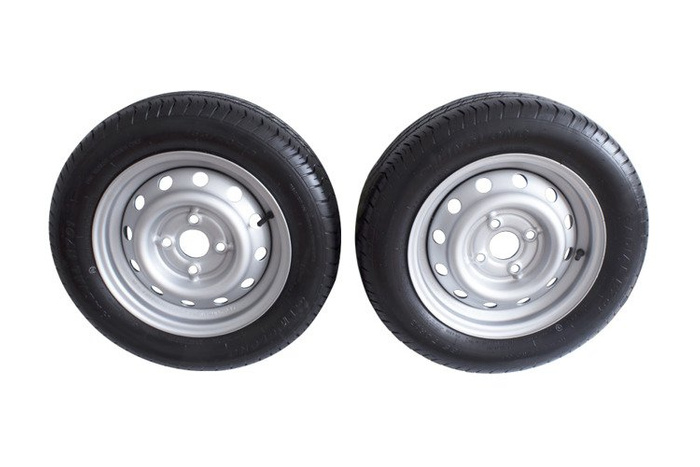 Set van twee wielen voor een aanhangwagen LINGLONG BANDEN 155/70 R13 75N UNITRAILER VELGEN 4Jx13" 4x100 ET:30