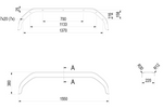 DE HAAN THMK 22155 set van twee tandem spatborden 14-15 inch 1550x220 mm voor aanhanger