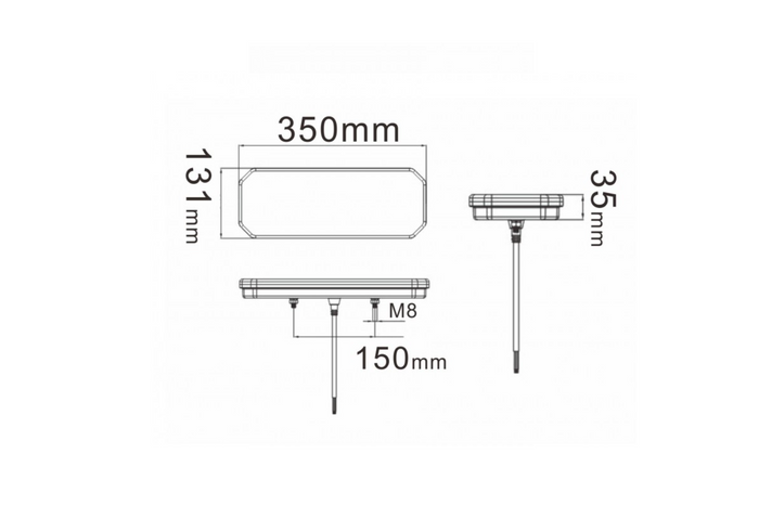 TruckLED L1950 LED-achterlicht met 6 functies rechts