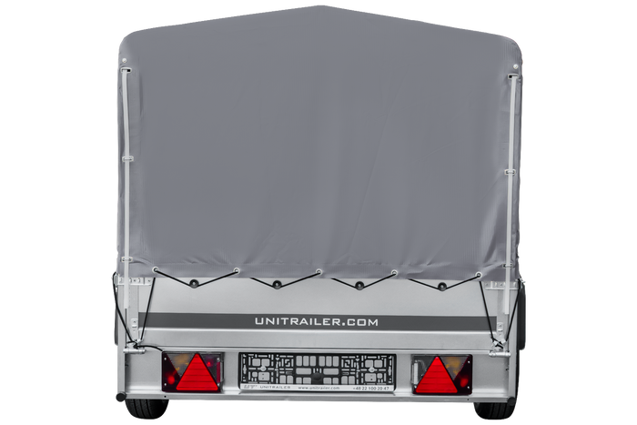 Autoaanhanger 264x125 UNITRAILER GARDEN 264 KIPP met H-800 frame en grijze kap