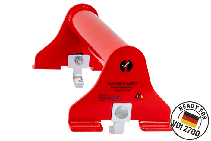 PRAMAR Radstopper VDI 2700 rode wielblokkering voor sleepwagen - verstelbaar, universeel