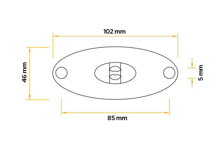 ASPÖCK FLATPOINT II LED markeringslamp, oranje, universeel
