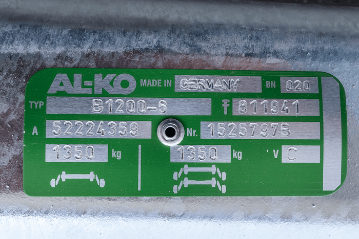 AL-KO COMPACT geremde as voor 1350kg aanhanger/takelwagen 1200mm 1650mm 4x100