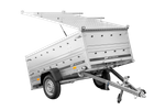 Enkelassige aanhanger 230x125 UNITRAILER GARDEN 230 KIPP met BIS-zijwanden en aluminium afdekking