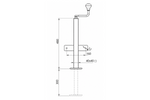 KNOTT TTL40 uitschuifbare cranksteun voor aanhanger van 500 kg, 40 mm, 480-780 mm