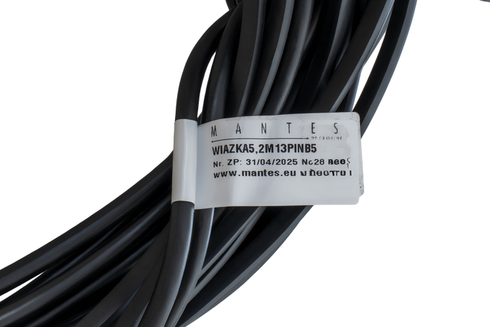 MANTES elektrische installatie, aanhangwagenkabelboom, 5,2 m, 13-pins stekker, 2x5-pins bajonetten