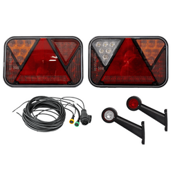 Verlichtingsset: FRISTOM LED achterlichten + HORPOL LED markeringslichten + MANTES 7m 13-polige kabelboom