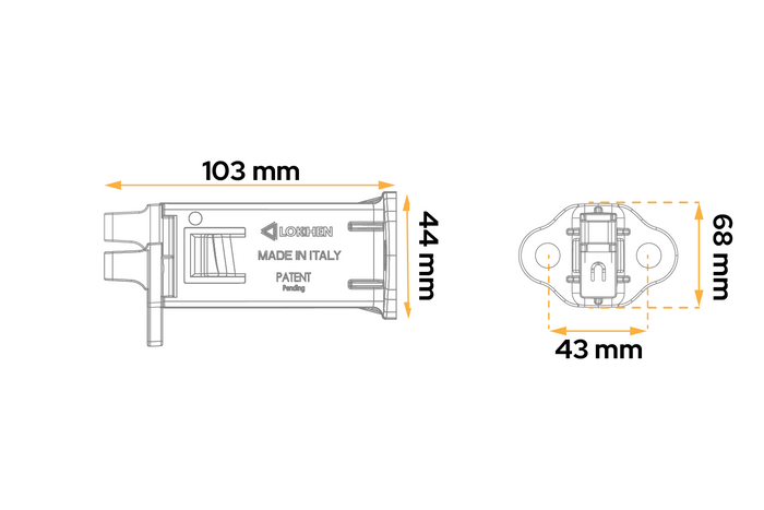 Wielkeg LOKHEN ORIGAMY 46 inklapbaar h:190 mm set met handgreep