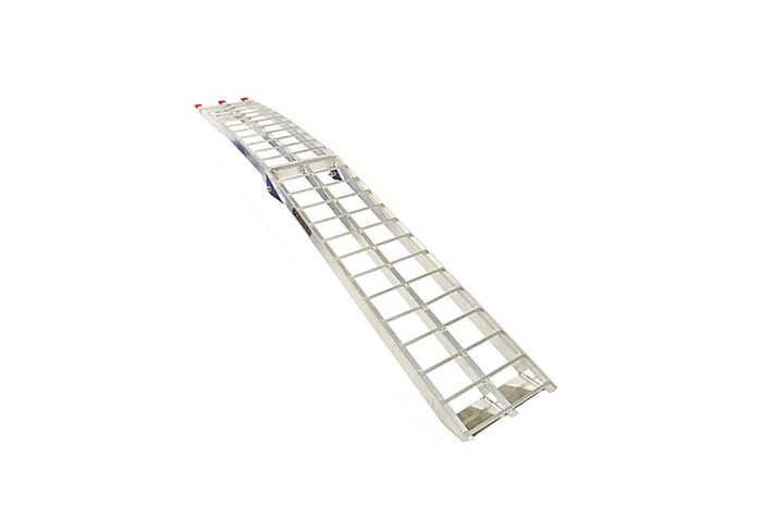 UNITRAILER ALR002 opklapbare aluminium oprijplaat voor aanhanger 221 cm 340 kg met riem