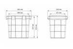 DAKEN 86004 PITBOX gereedschapskist/container voor zand en strooizout 655x570x520mm 108,5l