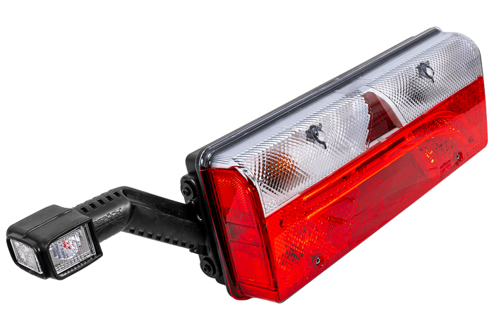 ASPÖCK EUROPOINT III LED-achterlicht met bajonetaansluiting 7-pins ASS2 en claxon, 7 functies links