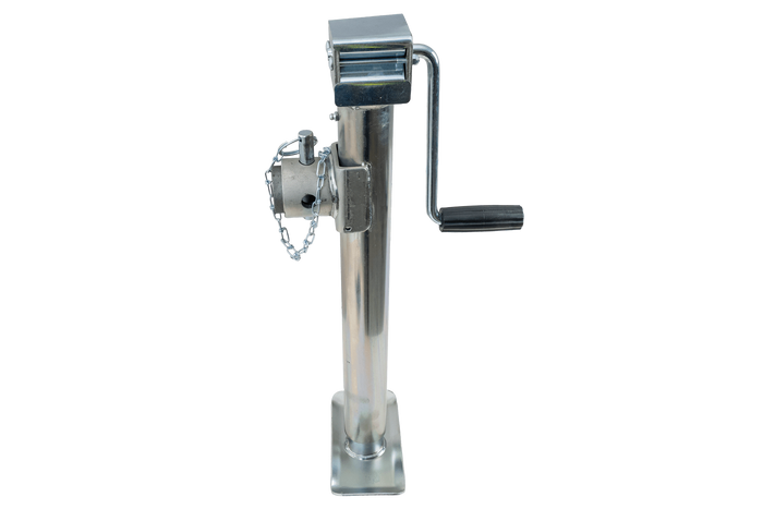 Uitschuifbare steun met UNITRAILER TJ5002+TJ5002A adapter voor 1300 kg vlakke aanhanger 560-940 mm