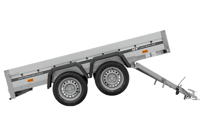 Tweeassige aanhanger met aluminium zijwanden 264x125 Unitrailer Garden 264/2 KIPP ALU