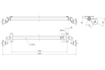 AL-KO OPTIMA ongeremde as voor aanhanger 750kg 1260mm 1660mm 4x100