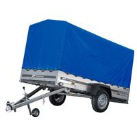 Autoaanhanger 264x125 UNITRAILER GARDEN 264 KIPP met H-1100 frame en blauwe hoes