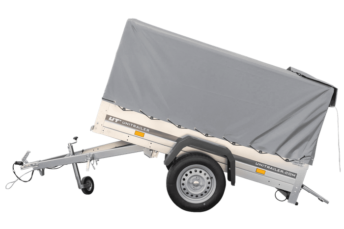 Autotrailer 200x106 UNITRAILER GARDEN 200 KIPP met H-800 frame en grijs dekzeil