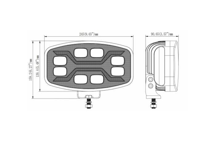 LED werklamp reflector KAMAR X-SPIDER L3436 72xLED 1600lm