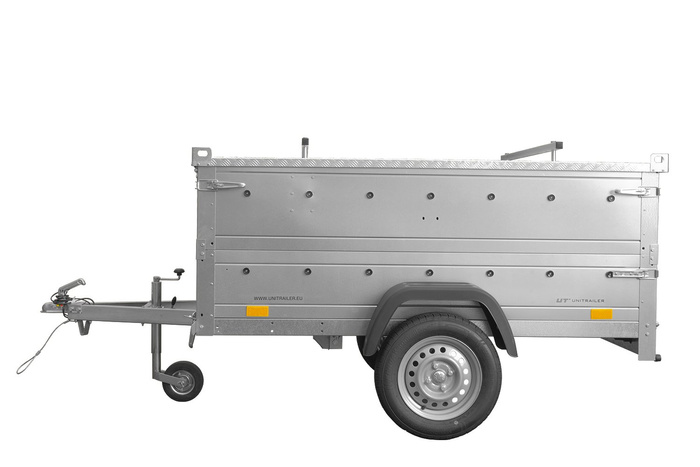 Aanhangwagen met aluminium afdekking GARDEN TRAILER 200 KIPP, twee zijkanten en steunwiel