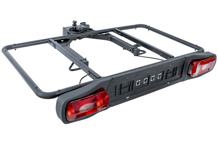 Platform met trekhaakbox + adapter voor het vervoeren van 3 fietsen Inter Pack Re-Cargo
