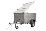 Aanhangwagen met aluminium afdekking GARDEN TRAILER 200 KIPP, twee zijkanten en steunwiel
