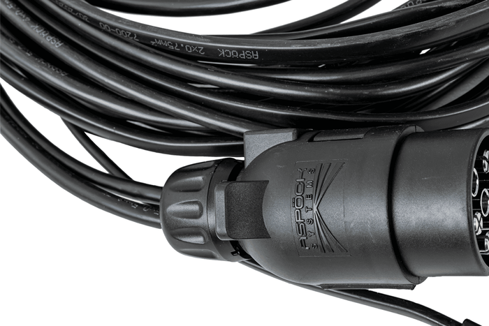 ASPÖCK elektrische installatie aanhangwagen kabelboom 4,5 m 7-POLIGE stekker bajonetten 2x 5 POLIG