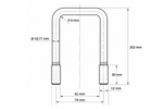 DROMET vierkante klem type C-klem M12 62×202mm