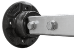 KNOTT VR7 ongeremde starre as met vering voor aanhanger 750 kg 1240 mm 1580 mm 4x100