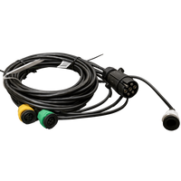 OUTLET MANTES elektrische installatie kabelboom voor aanhanger 4,7 m 7-polige stekker bajonetsluitingen 2x 5-polig + 2x 2-polig