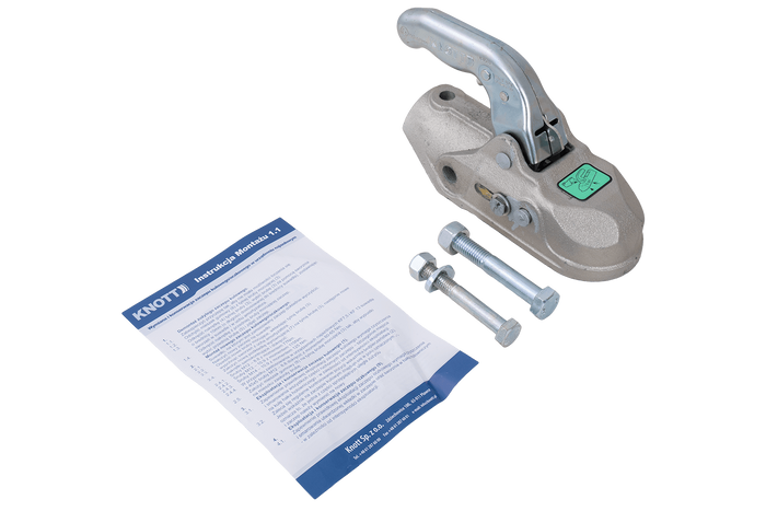 KNOTT K35-A kogelkoppeling voor een 3500kg aanhangwagen met een 50mm buisdissel, gietijzer