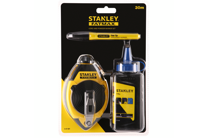 STANLEY FATMAX 0-47-681 slaglijnmolenkit snoer + krijt + markeerstift
