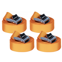 Set van vier KAMAR 3m/25mm/2,5t transportbanden met spanner, banden uit één stuk voor omsnoering.