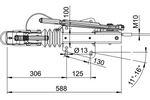 AL-KO oplooprem 60S/2 met AK161 kogelkoppeling 750kg aanhanger met V-dissel