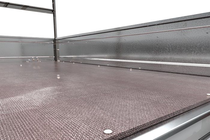 Enkelassige aanhanger 200x106 UNITRAILER GARDEN 200 KIPP met H-800 frame en blauw dekzeil