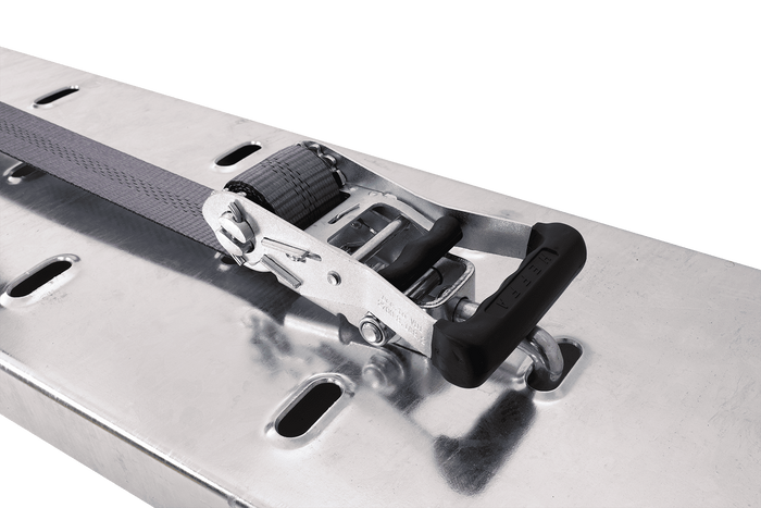 Set van vier HEFFA CARLINE 130 spanbanden voor sleepwagens wielbevestigingsbanden 5m/50mm/5t VDI 2700