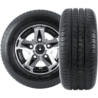 Set van twee versterkte wielen voor een aanhanger LINGLONG BAND 195/55 R10C 98/96N UNITRAILER ALU VELG 6Jx10" 5x112 ET -4