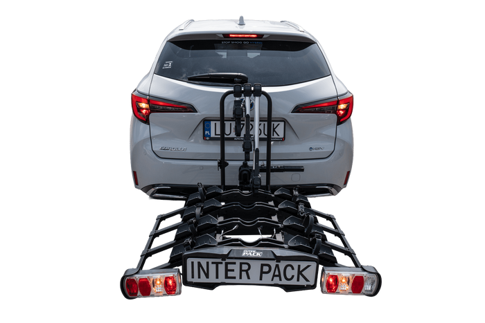 Inter Pack Quattro Fold - fietsendrager voor 4 fietsen, te monteren op de trekhaak.