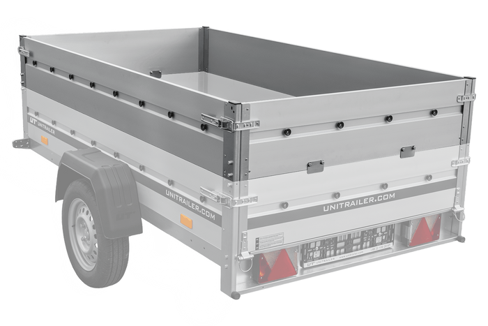 BIS aluminium zijwanden voor de UNITRAILER GARDEN 230 KIPP ALU aanhanger