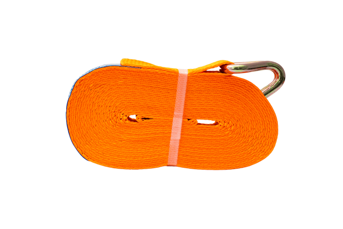 UNITRAILER ERGO 12m/50mm/5t oranje transportband met spaninrichting