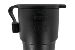 MANTES 3P vrouwelijke contactdoos, rubber, met klep, 16A, 250V