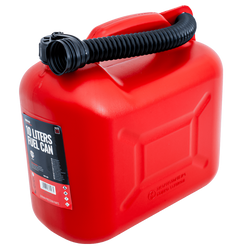 10L HERMON kunststof jerrycan met trechter, rood