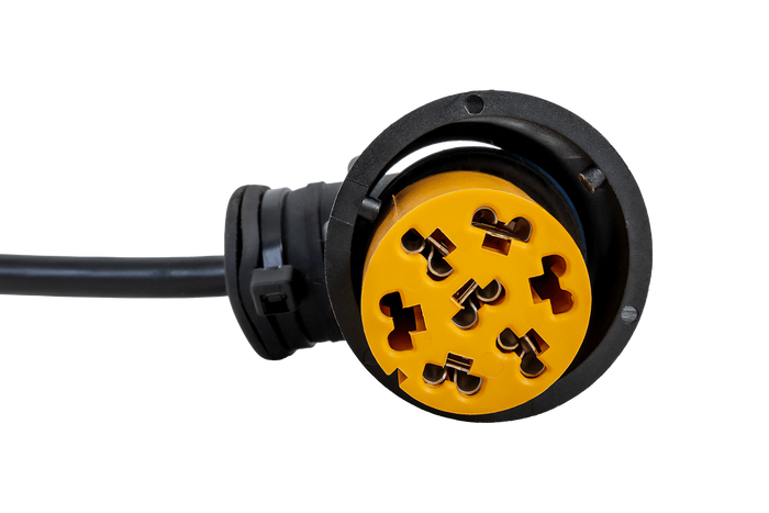 Bajonetadapter 5-pins / haakse connector ASS2 7-pins ASPÖCK linkeradapter