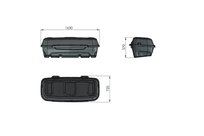 Platform met trekhaakbox + adapter voor het vervoeren van 3 fietsen Inter Pack Re-Cargo