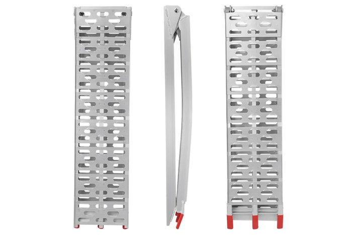 ProPlus 390096 opklapbare aluminium oprijplaten voor aanhangers, 220 cm, 680 kg, set van 2