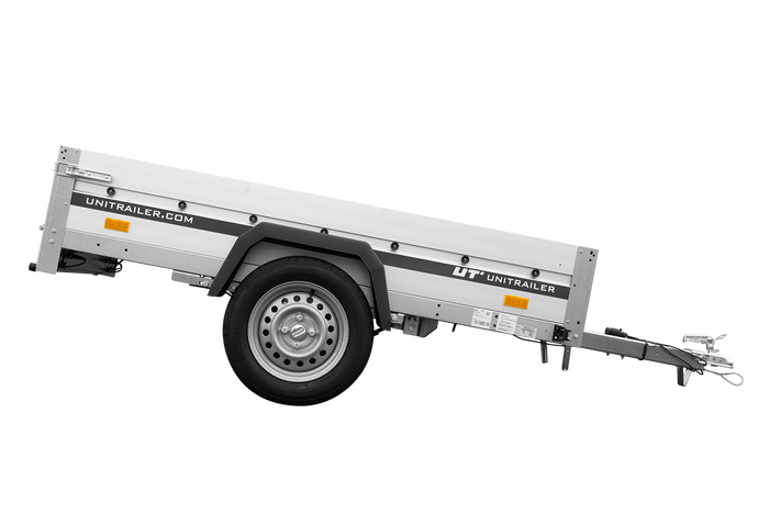 Aanhangwagen op veren met aluminium zijwanden 200x125 Unitrailer Garden 201/R KIPP ALU