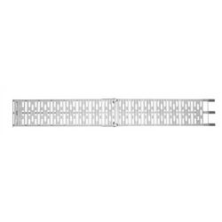 UNITRAILER ALR003 opklapbare aluminium oprijplaat voor aanhanger 221 cm 340 kg met riem en steun