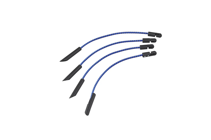 Set van vier ProPlus 342180 zeilclips, flexibele multifunctionele koorden, 280 mm